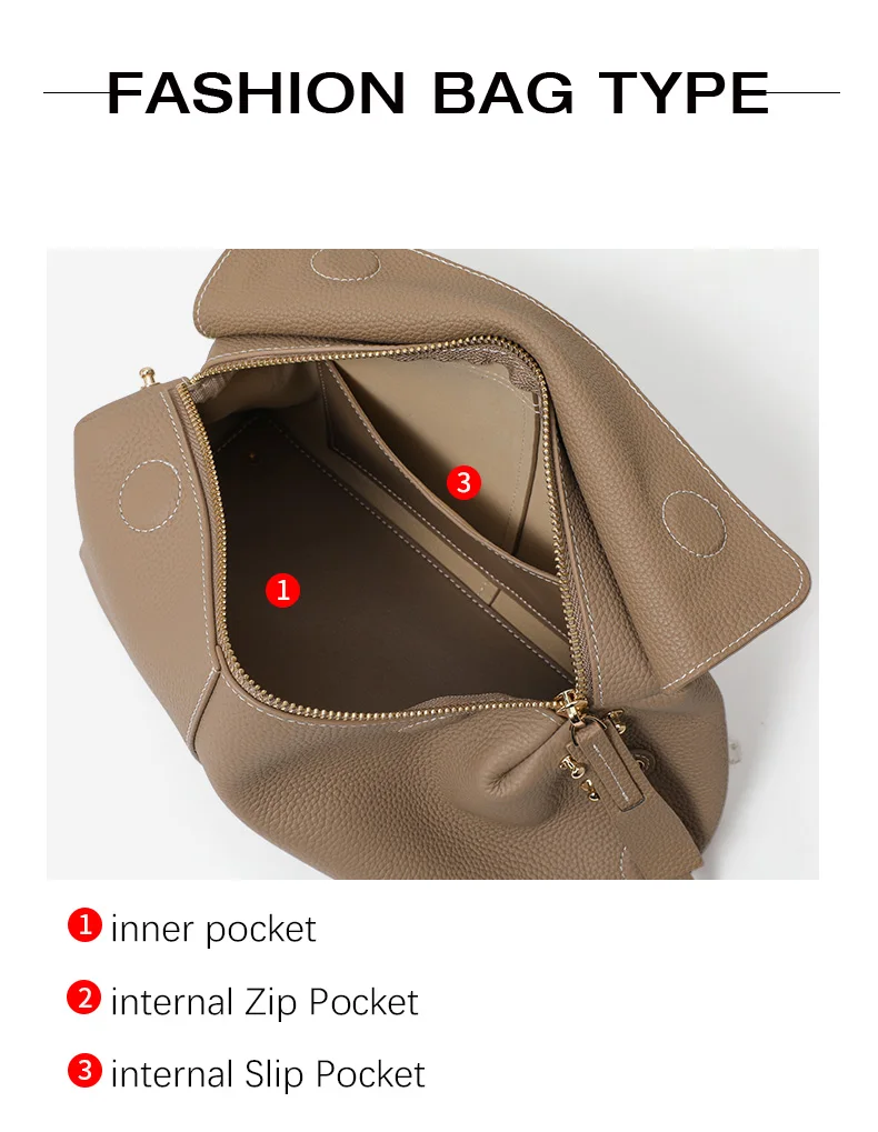 Hobo-Umhängetasche aus Rindsleder für Damen, tragbare Unterarm-Umhängetasche mit doppeltem breitem Riemen-Design für lässige, tägliche Outfits – Detail 7