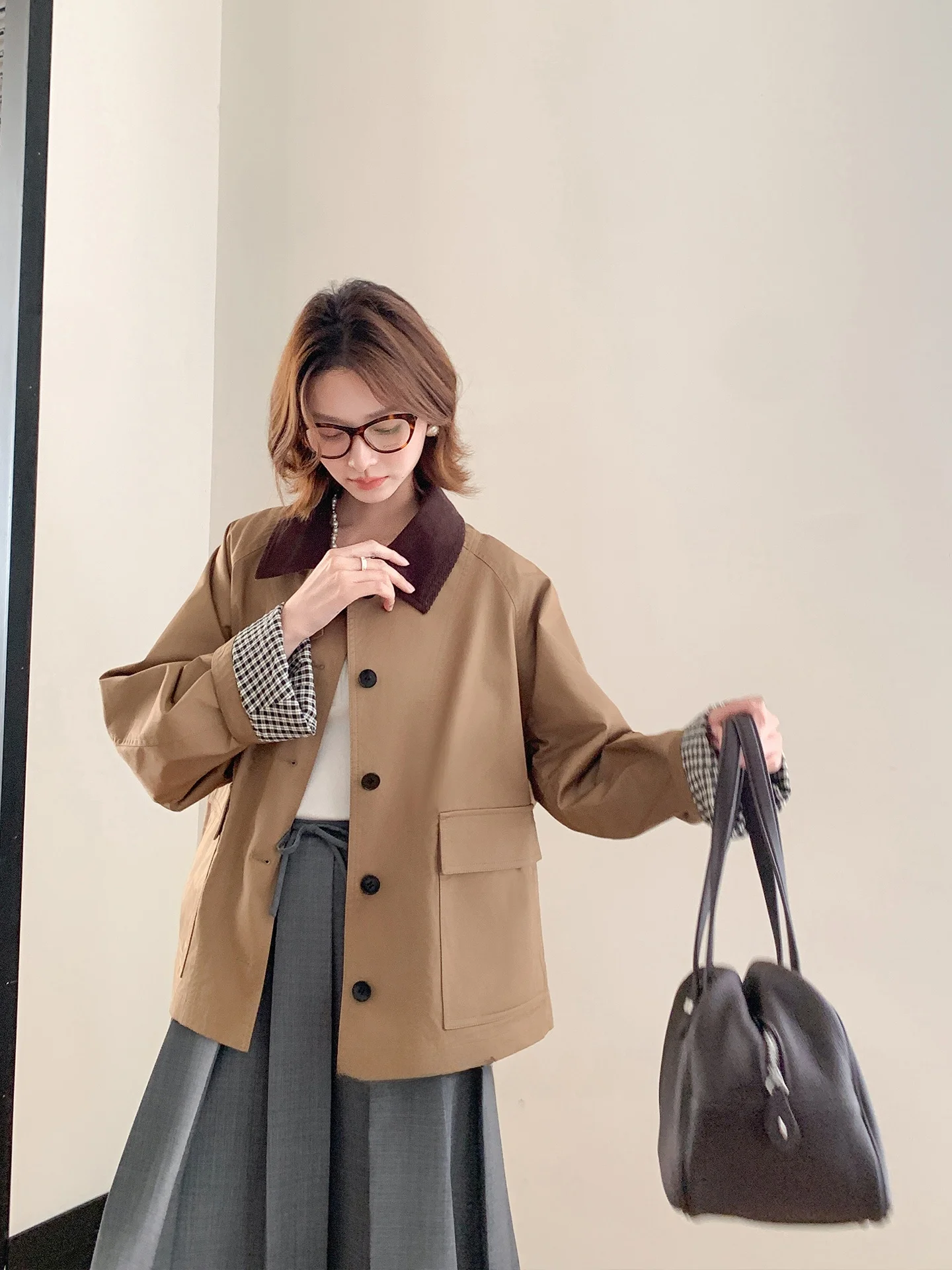 

Водонепроницаемая женская куртка Guusraan Valley из 100% хлопка с воротником, повседневная, осенняя, модная, высокой плотности