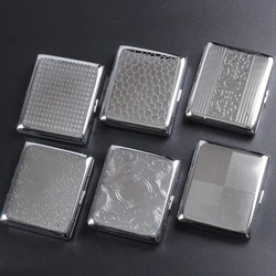 1 Pack Metal Cigarette Case Cigarette Case Container Box Cigarette Humidor Storage Box Container Flip Lid Travel Cigarette Case