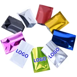 Wholesale 300pcs General Use Open Top Color Foil Heat Sealing Bags Ground Coffee Capsule Jewelry Spice Salt Shampoo Gift Pouches