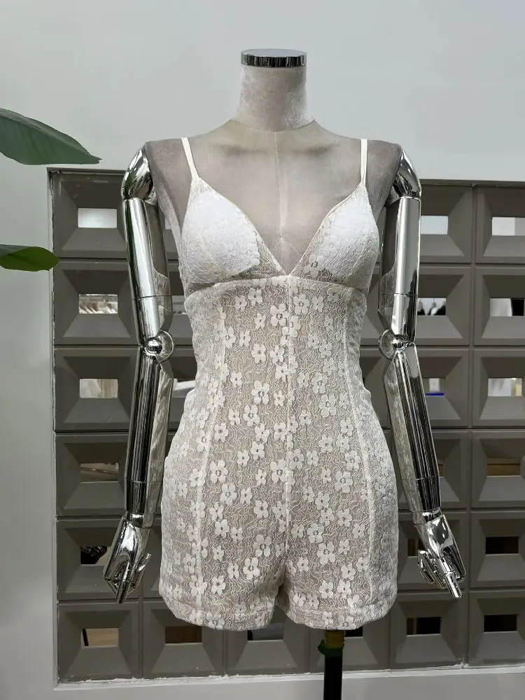 Set da due pezzi solidi per donna Camicia esterna a maniche lunghe dal design originale con scollo a V Canotta Tutina slim Pantaloncini Abito chic