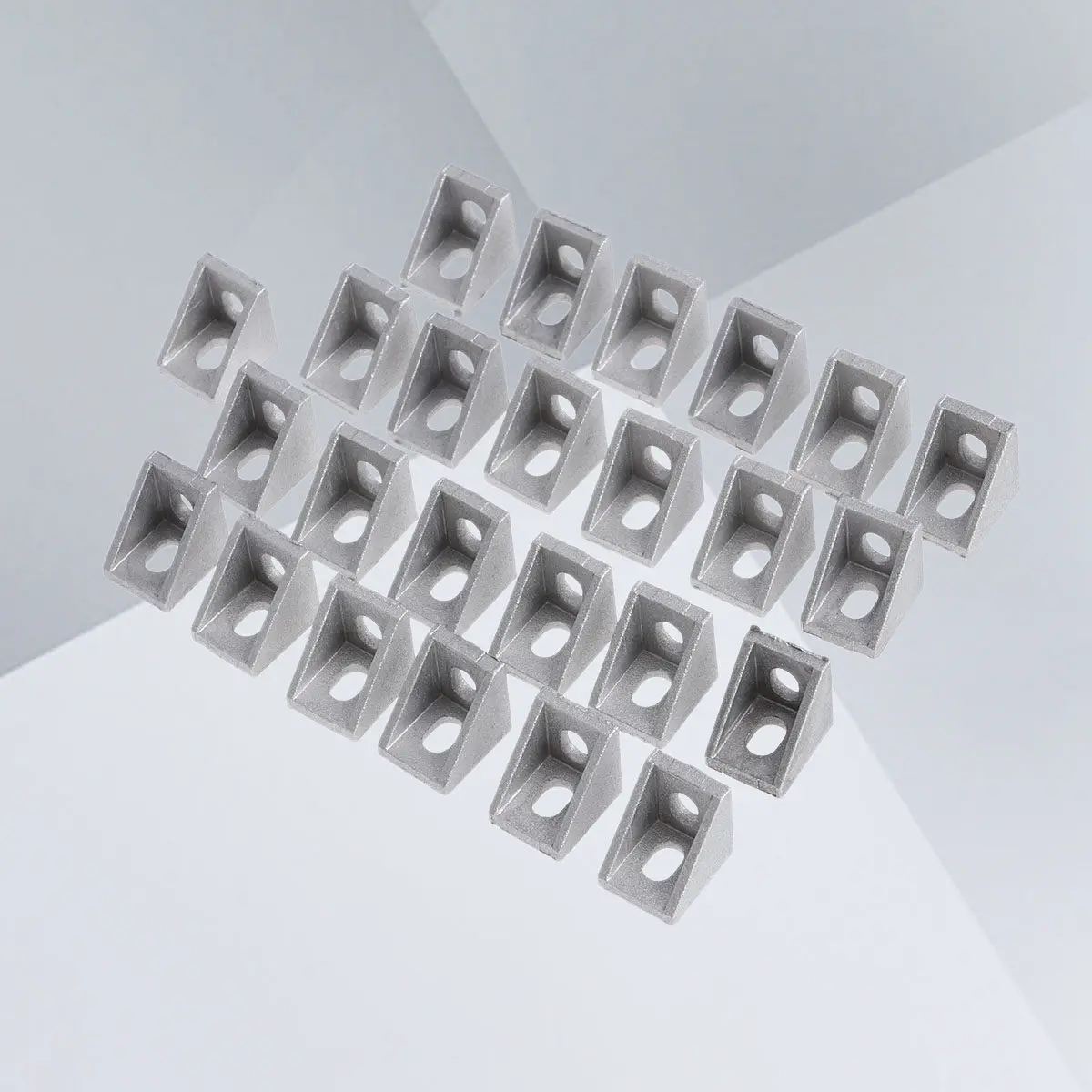 50Pcs 2020 Aluminum Alloy Angle Bracket Corner Joint L-Shaped Rigid Connector for 20Mm T-Slot Extrusion Cnc 3D Printer Robotics