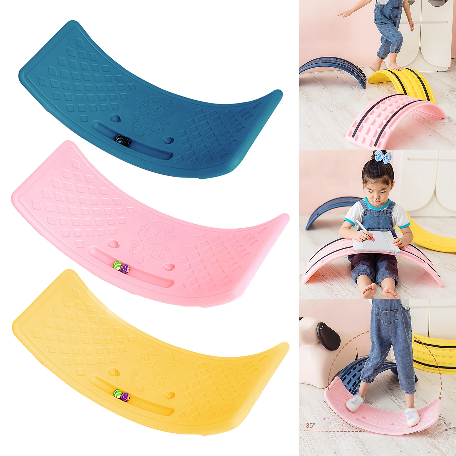 

Anti Slip Balancing Board Training Twisting Balance Board Kid Toy for Home Exercises Kid Twisting Balance Board Yoga Equipment