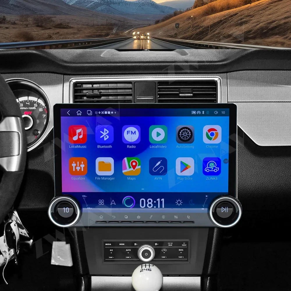 13.3 Inch Android Car Radio for Ford Mustang 2010-2014 Wireless CarPlay GPS Navigation Touch Screen Multimedia Player