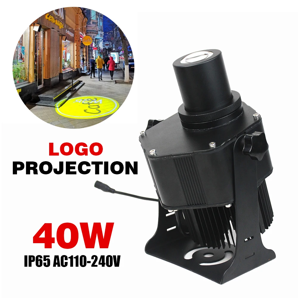 

40w Outdoor Waterproof Advertising Gobo Projector Light Ip65 Customize Logo Ground Projector Warning area lights