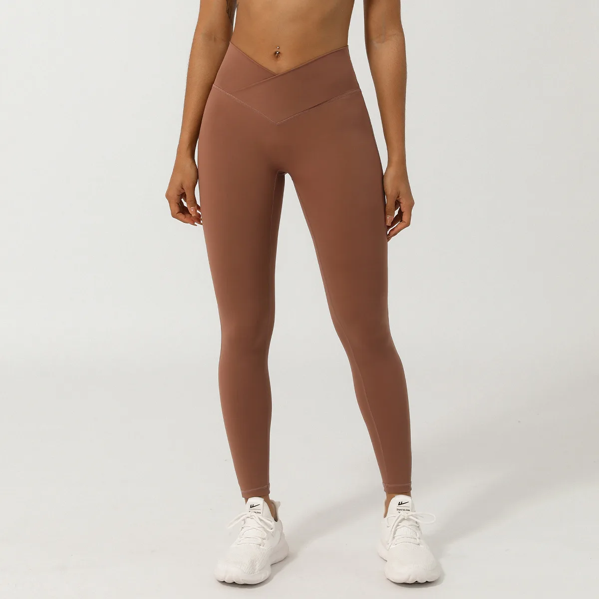 

Fitness Leggings Women Sport High Waist Yoga Pants Workout Leggings Cross Waist Gym Jogging Quick Dry Push Up Tights Female
