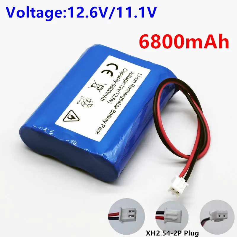 

18650 11.1V/12.6V 6800mAh 3S1P Rechargeable Lithium ion Battery with PCB and Connector