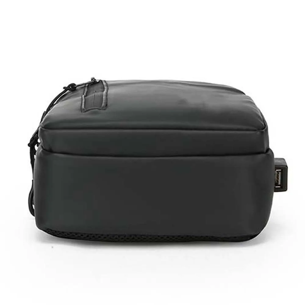 

Мужская нагрудная сумка из искусственной кожи с регулируемым ремнем, водоотталкивающая, для активного отдыха, многофункциональная черная спортивная поясная сумка для прогулок