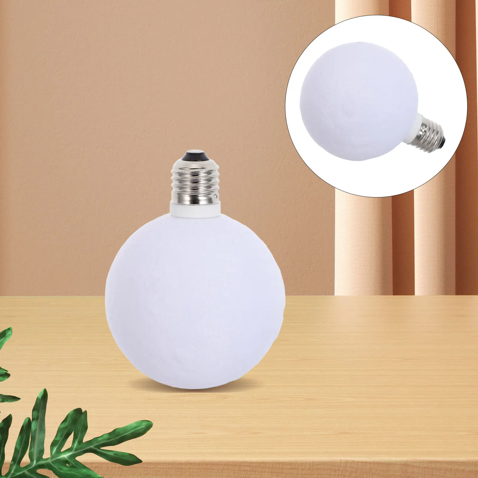 3D Printed Lunar Lamp Moon Shape Desk Light with Realistic Texture Soft Glow E27 Base for Bedroom Living Room Dorm Hallway Space