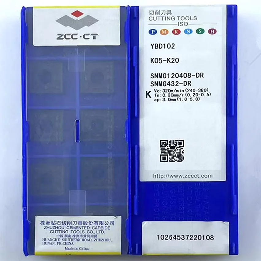 

SNMG120408-DR YBD102/SNMG120408-DR YBD152/SNMG120408-DR YBG205 ZCC.CT SNMG432 CNC blade carbide inserts turning insert 10pcs/box