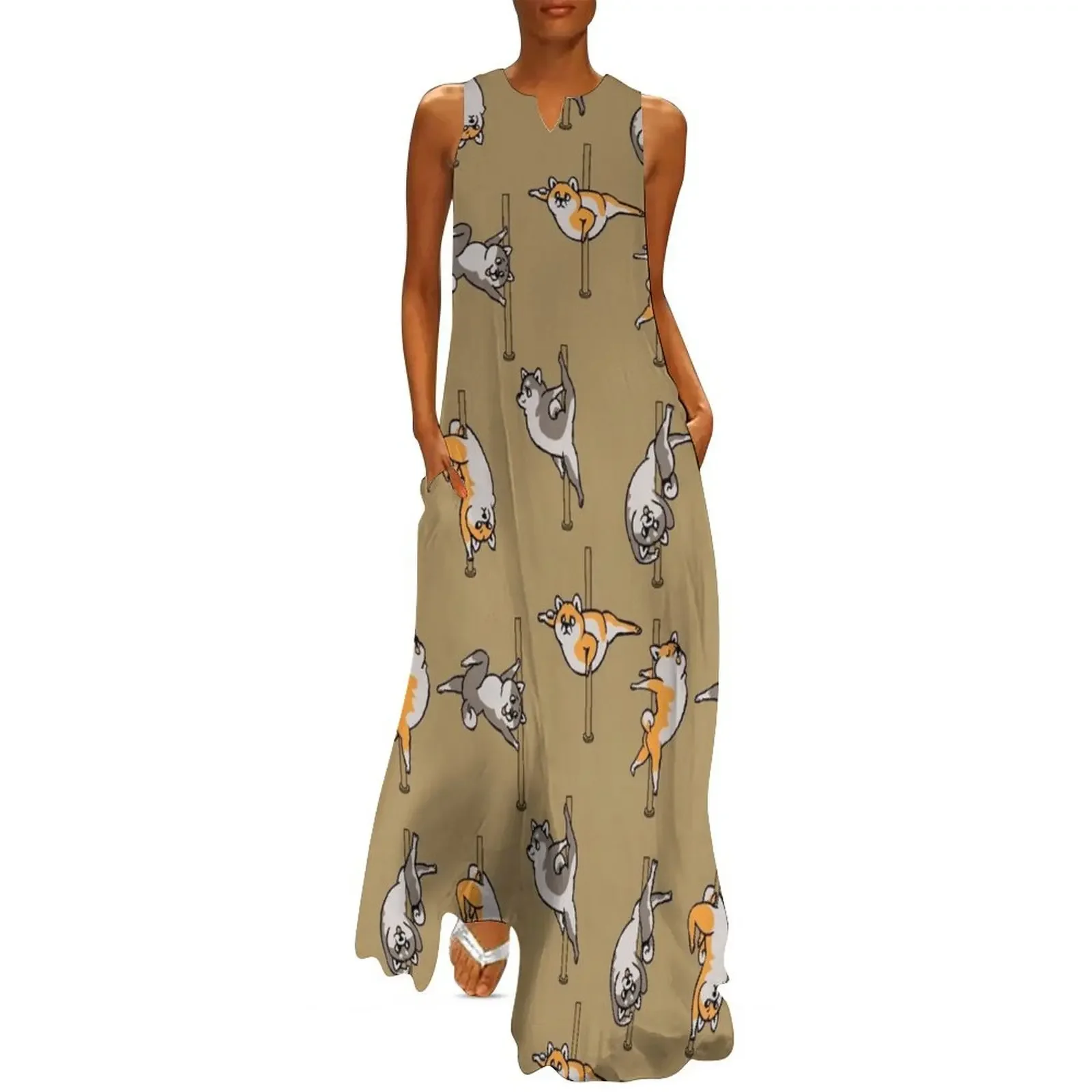 

Shiba Inu Pole Dancing Club Long Dress Women long dress elegant dresses plus sizes purple dress elegant women's sets