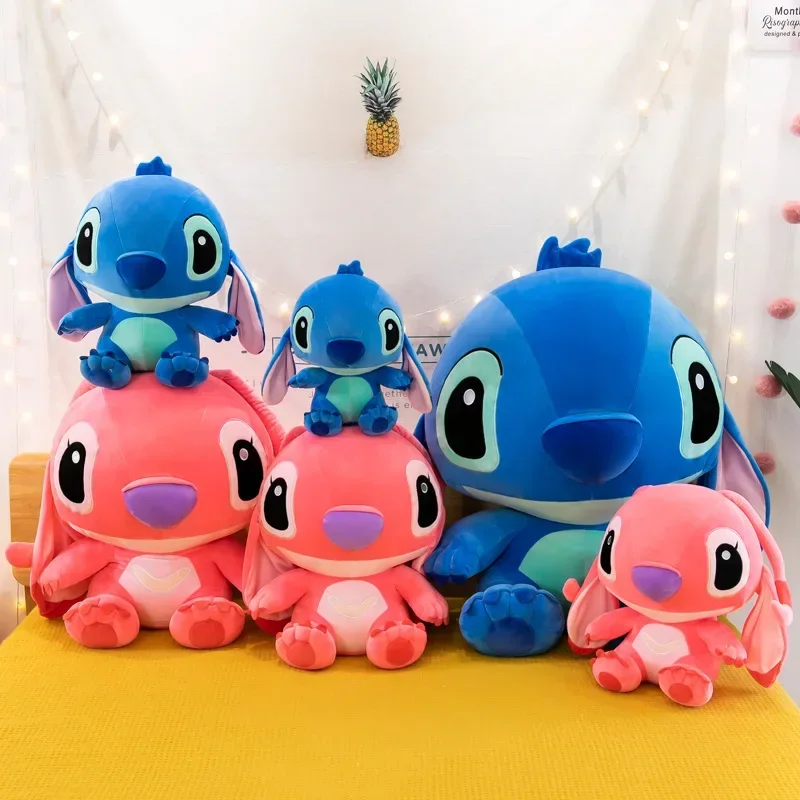 60cm Hot Disney Lilo & Stitch Couple Models Cartoon Stuffed Plush Anime Plushs Baby Toys Pendant Toy Kawaii Kids Birthday Gift