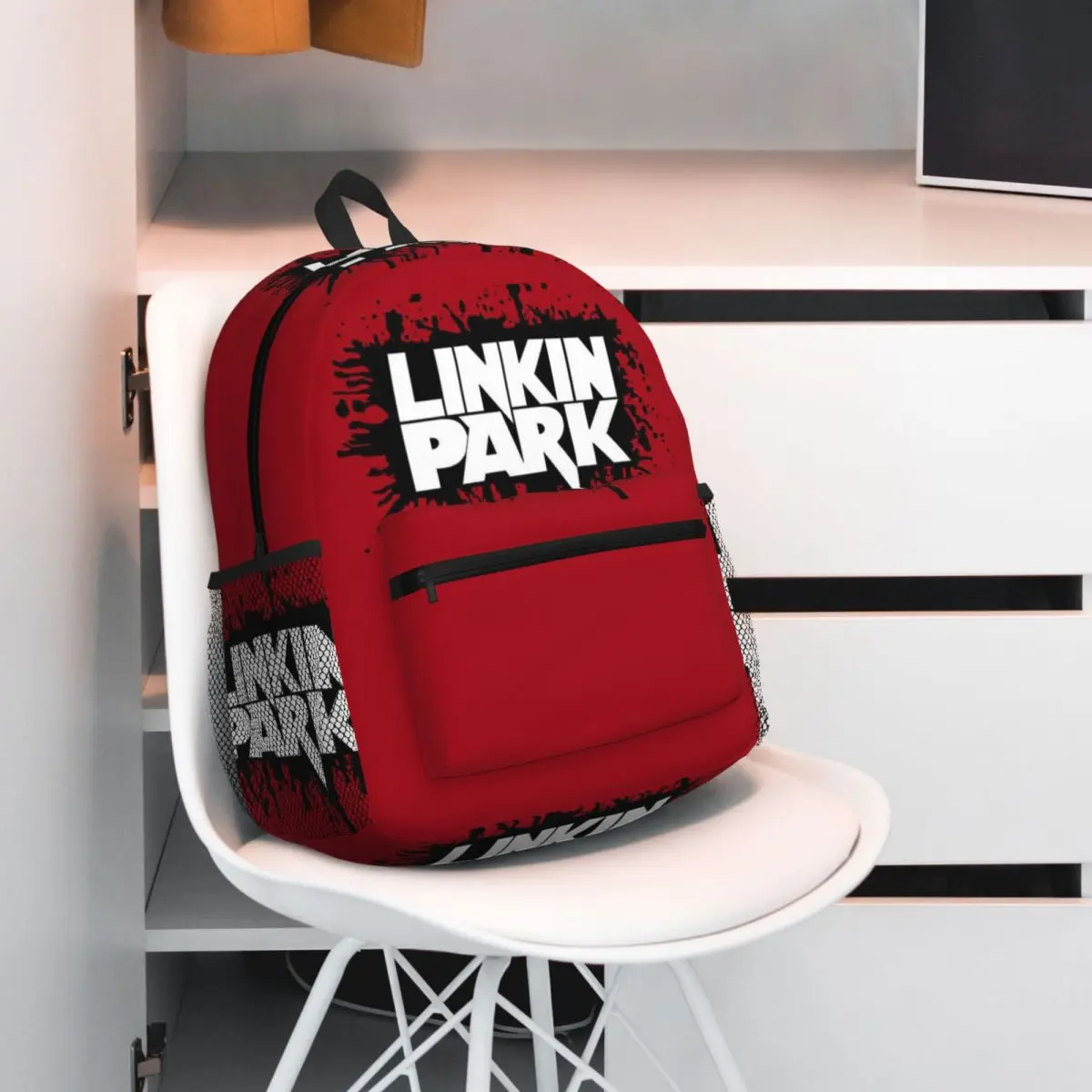 L-Linkin-S P-Park-S Band Student Backpack School Bag Hiking Travel