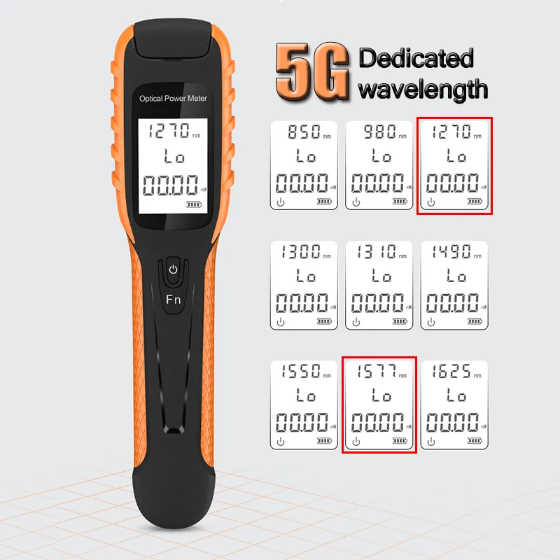 Oplaadbare Batterij Mini Opm Cycling Fiber Optic Power Meter Pon Precisie High Power Laser Pointer Fc/Sc/St Kabel Tester Tools