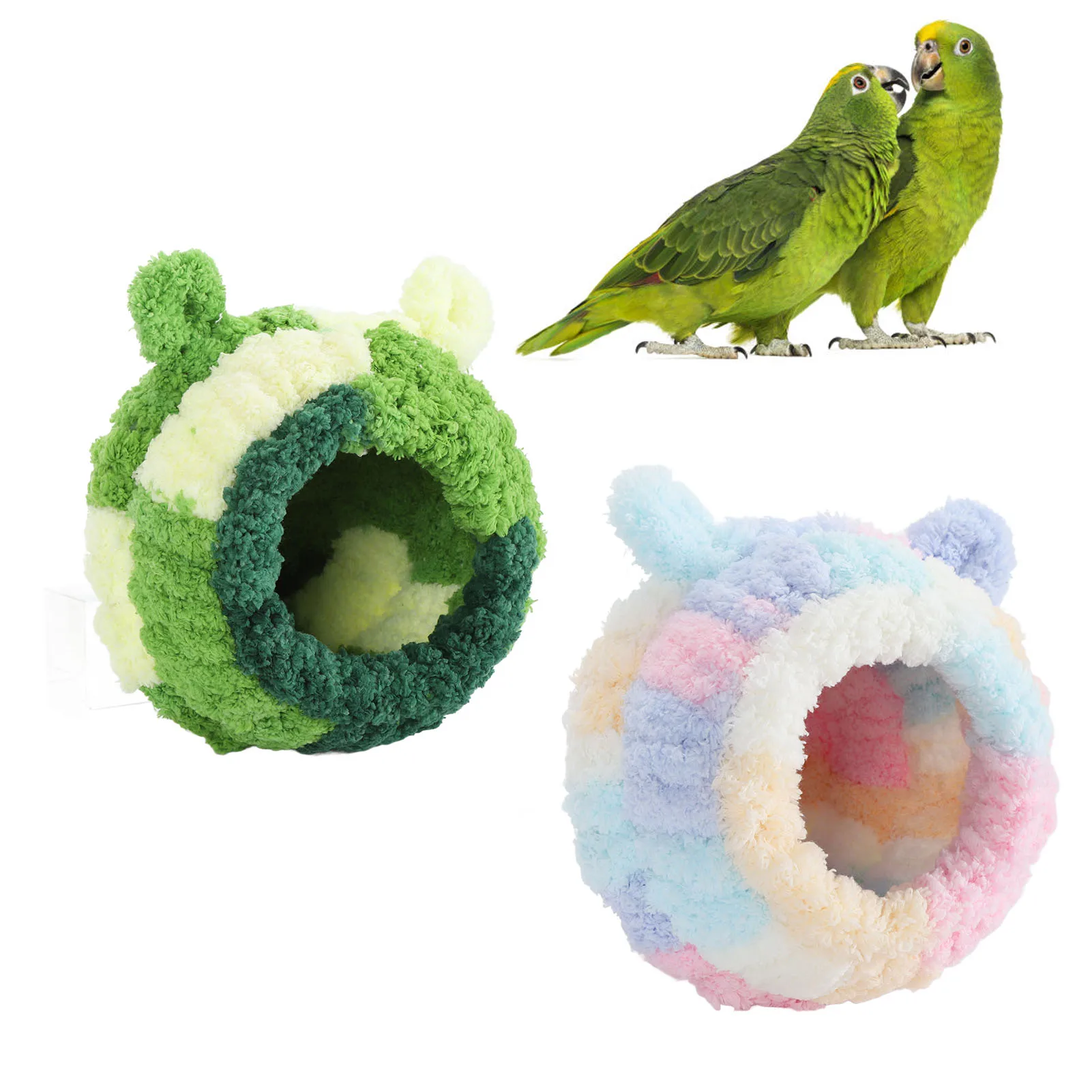 Bird Cage Bed Parakeet Nest Bed Parrot Nest House Cozy Comfortable Lovely Appearance Decorative Warm Bird Cage Bed for Parakeet