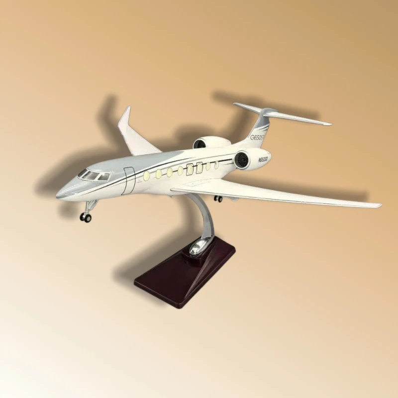 Gulfstream G650 45cm Business Jet Die-Cast Resin Model with LED Lightin Features Stand and Landing Gear Gifts & Collectibles