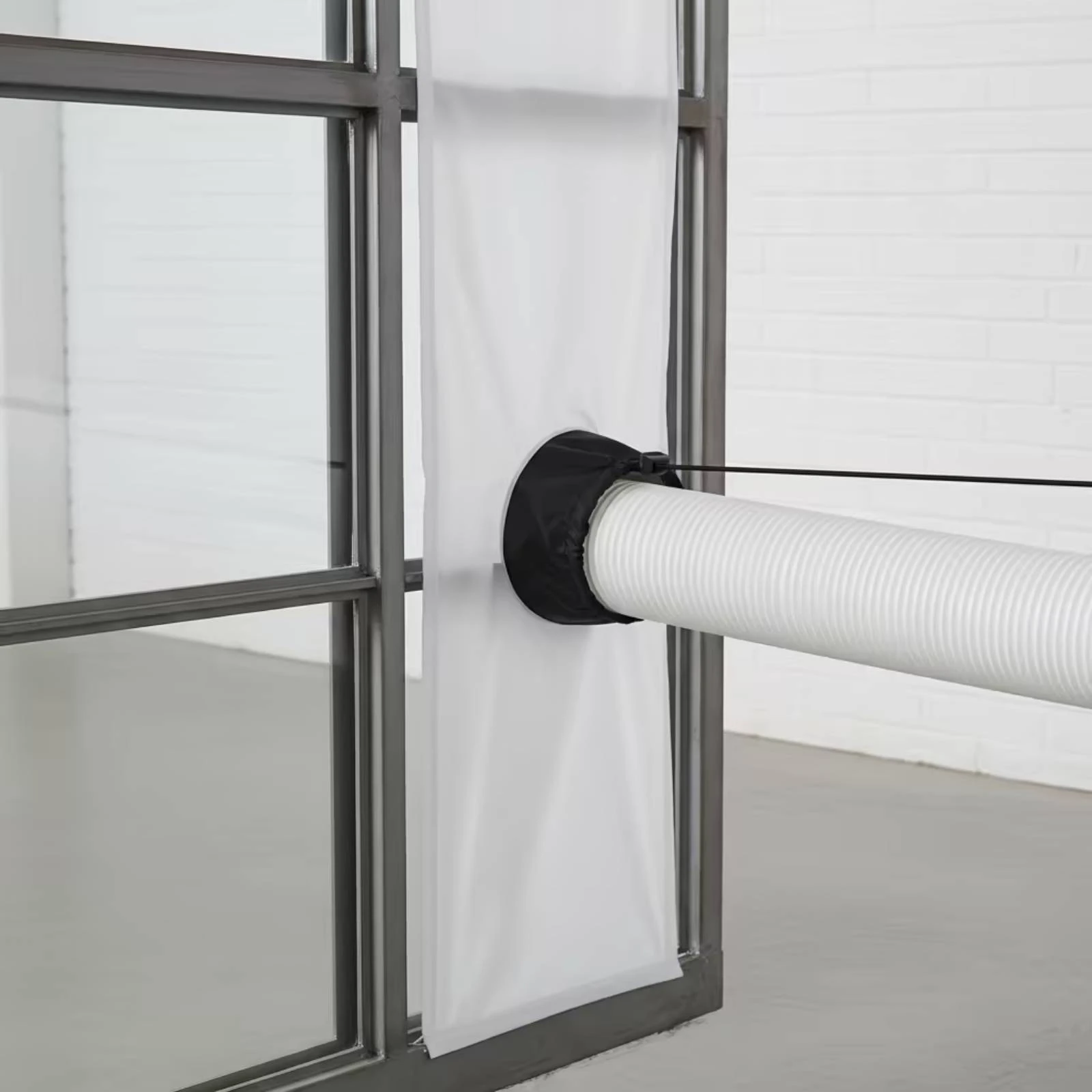 Door Sealing Kit with Hose Opening Drawstring-Style Sliding Door Sealing Cloth Adjustable Portable
