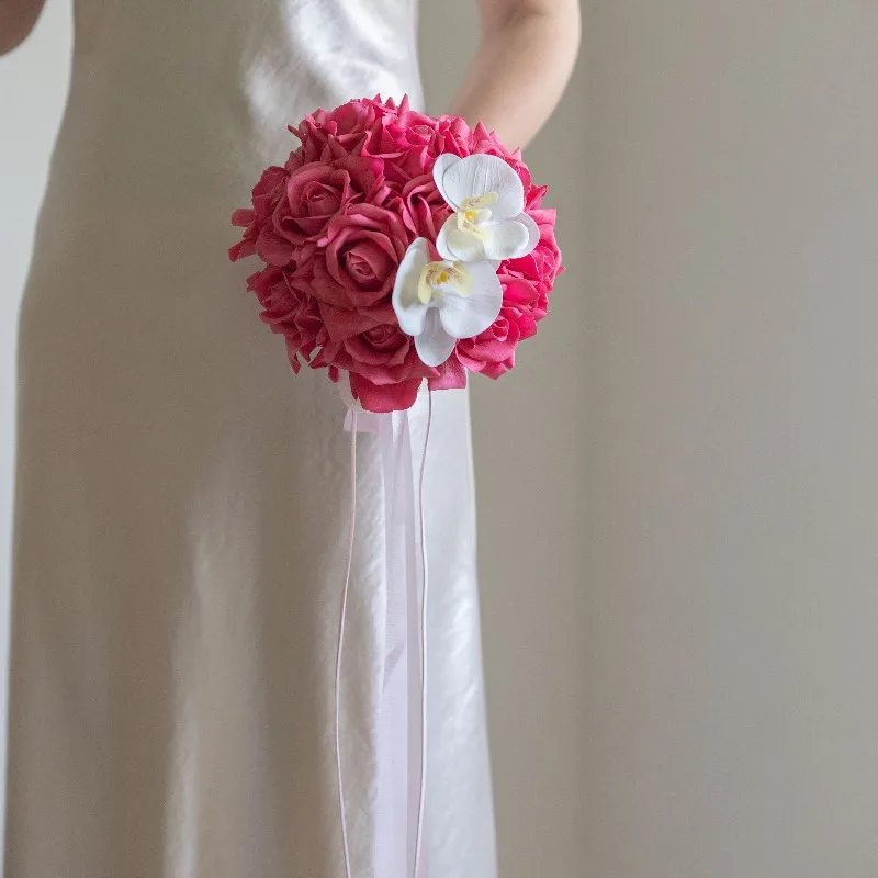 Bouquet simulated flower photography props wedding certificate graduation shooting rose group