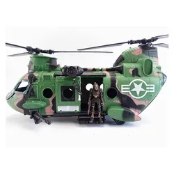 1/18 Scale CH-47 Helicopter Vehicle Model 3.75 Inch Movable Soldier Accessories Collection Display Toy Gift