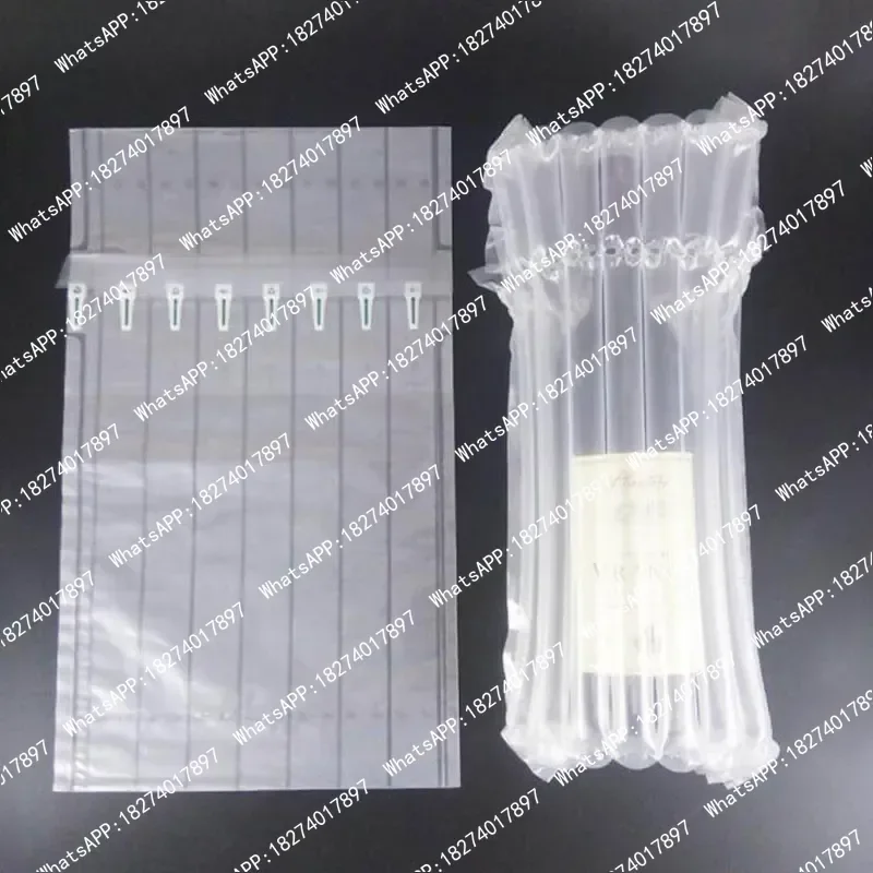 50pcs 750ml Red Wine Air Column Balloon Inflatable Packaging Roll Film Falling Protection Bubble Bag Bottle Buffer