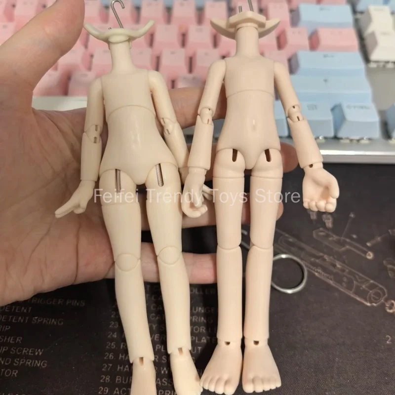 1/12 Scale Bjd Blank Body Chinese Yam Body Large Hands Feet Ob11 Fit Gsc Doll Head 13cm Height Doll Accessories Clothes Shoes