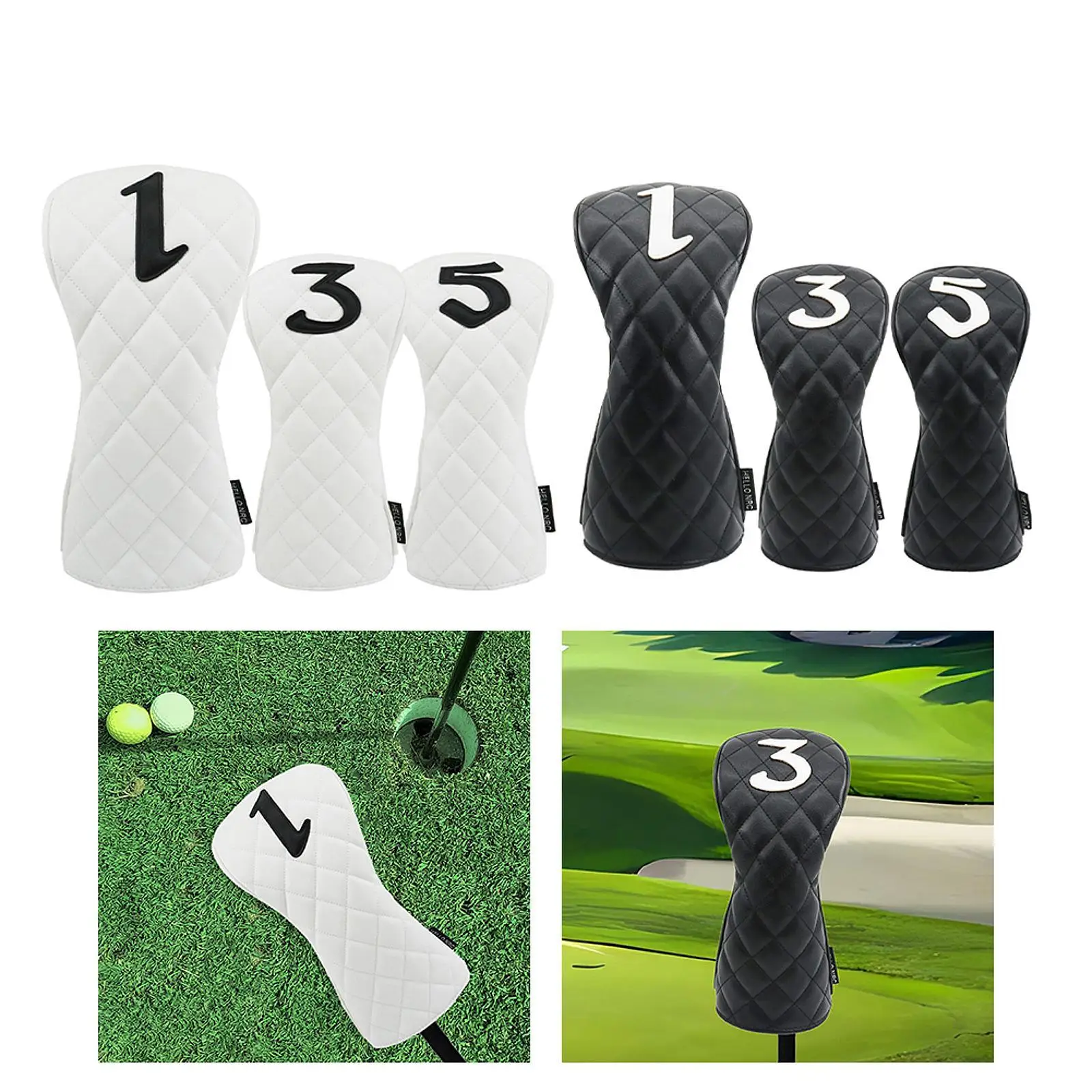 1 Pcs Golf Wood Head Cover Protector Portable Premium Golf Club Cover Golfer Gift Golf Accessories