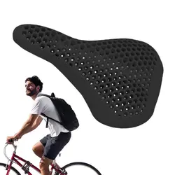 Bicycle Saddle Silicone Seat Cover for Cycling Honeycomb Design Saddle Cover anti-slip shock absorption Saddle Cover for Bike