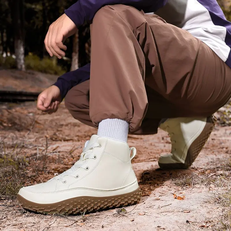 Size 35-46 Large Size New Men's Shoes Winter Wide Toe Extra Wide Men's High-top Shoes Outdoor Climbing Waterproof Sports Trendy