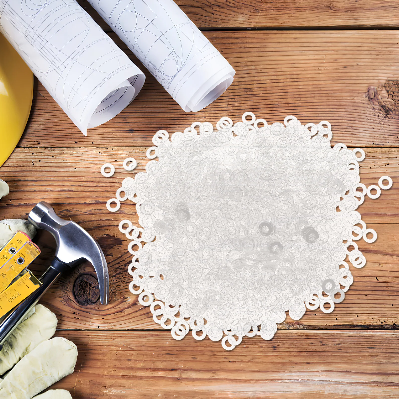 

2000pcs Transparent Plastic Clear Round Flat Gasket Spacers For Shower Door Handle Pvc Insulation Screw Washers - Small