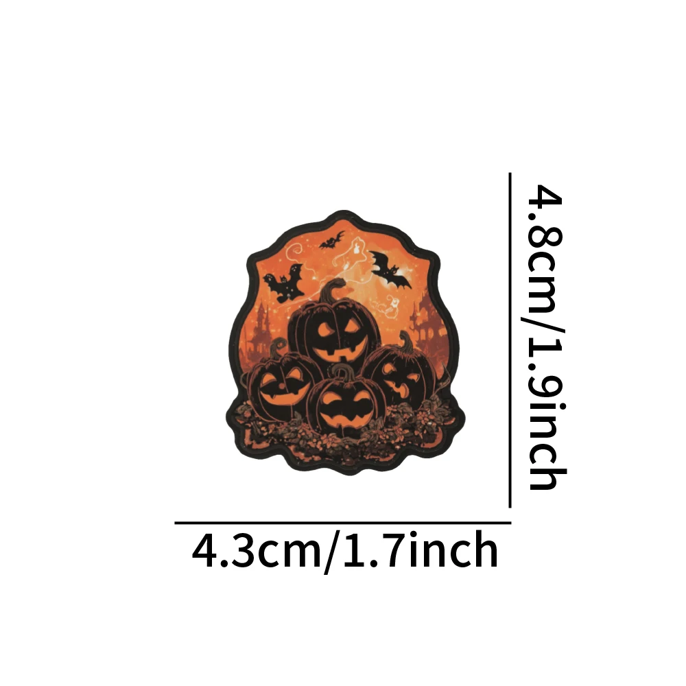 Skurrile Halloween-Aufkleber-Set, geheimnisvolle Hexe und Friedhof-Aufkleber für Scrapbooking, Handyhülle, verzauberte Halloween-Dekoration für
