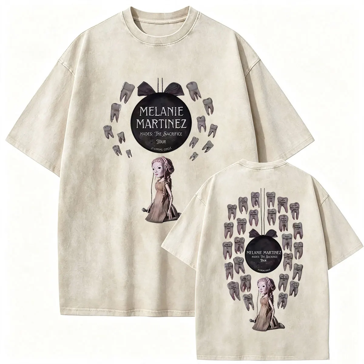Vintage Washed Melanie Martinez T Shirts Hades The Sacrifice Tour 2026 Graphic T-shirt Men Women Fans Clothing Short Sleeve Tees