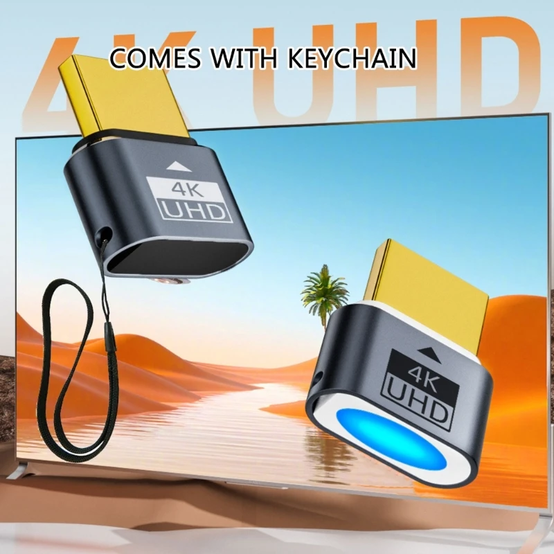 HDTV 그래픽 카드용 HDMI 더미 플러그 HDMI 가상 모니터 커넥터는 선명한 이미지와 부드러운 성능을 보장합니다.