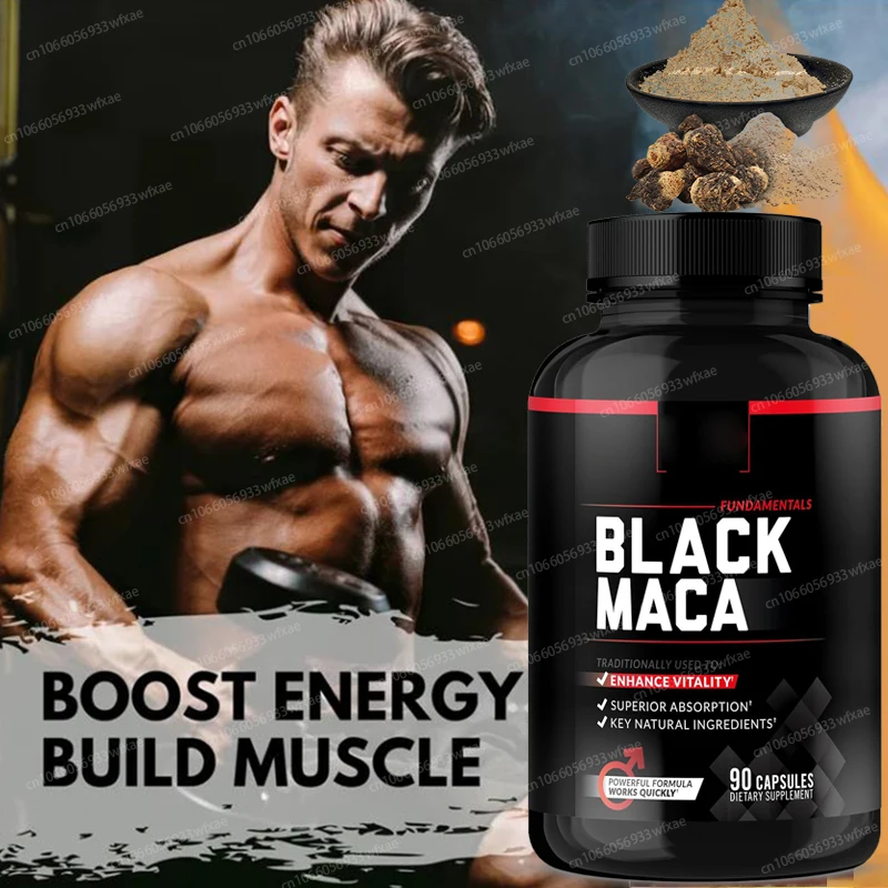 

1-5Bottles Natural Black Maca Root Capsules Support Mood and Energy Health Supplement 90 Capsules