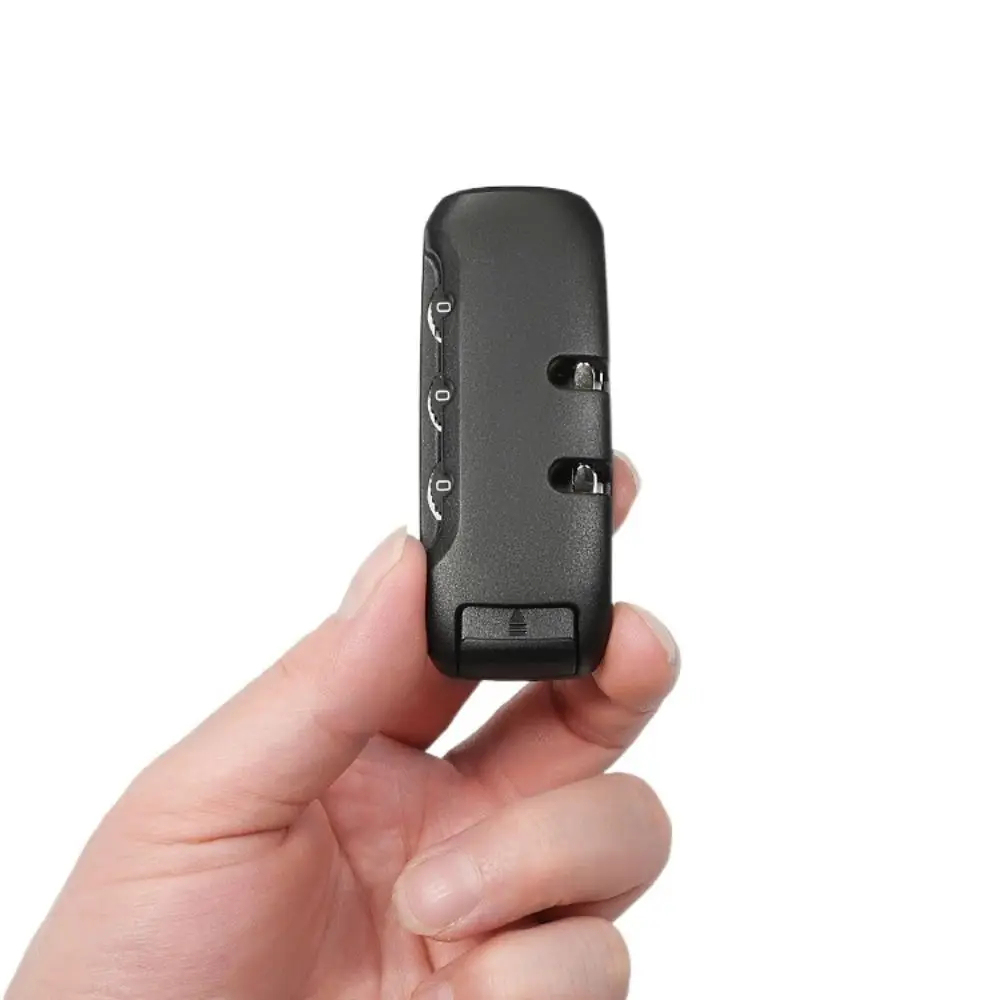 قفل الأمتعة المعدني مكون من 3 أرقام قفل برمز أسود قفل رقمي مضاد للسرقة آمن لحقيبة السفر