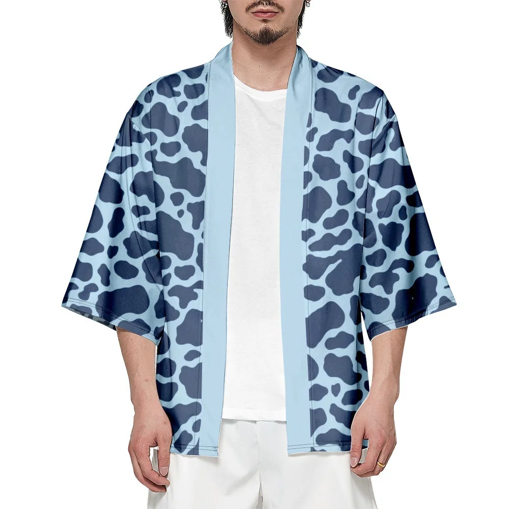 Summer Samurai Kimono Men Japanese Fashion Retro Print Haori Streetwear Kimono Cosplay Yukata Cardigan Casual Robe Hot Sale