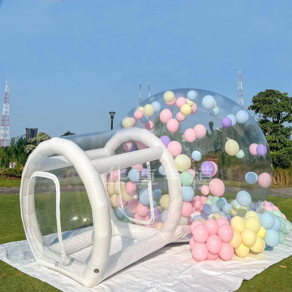 Cross-bInflatable Blow Bubble Camping House Dome Tent PVC Globe Transparent Balloon House Toy Outdoor Camping Children's Wedding