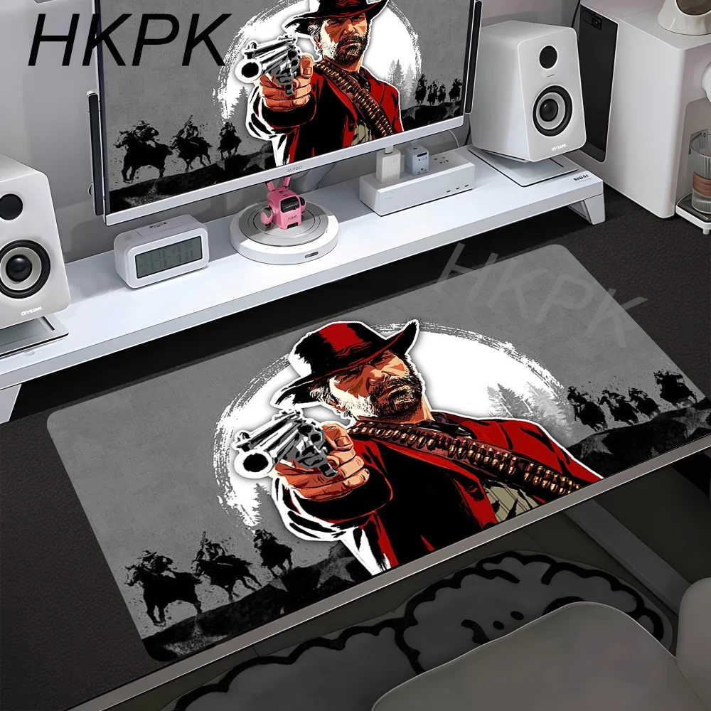 

Коврик для мыши Xxl Anime Red Dead Redemption 2, компьютерные аксессуары, игровая клавиатура, резиновый коврик для мыши, нескользящий милый настольный коврик для ПК, для геймеров и девушек