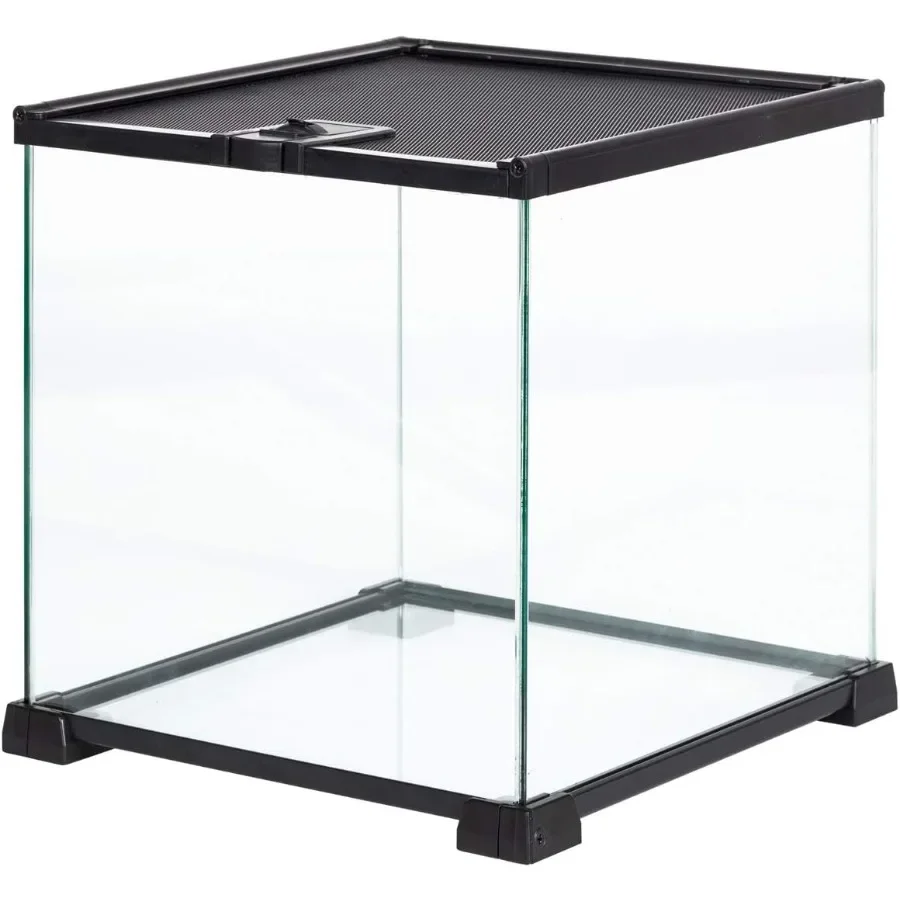 reptizoo-small-glass-tank-8-gallon-top-opening-terrarium-12-x-12-x-12-ideal-for-leopard-geckos-tarantulas-young-lizards-hermit