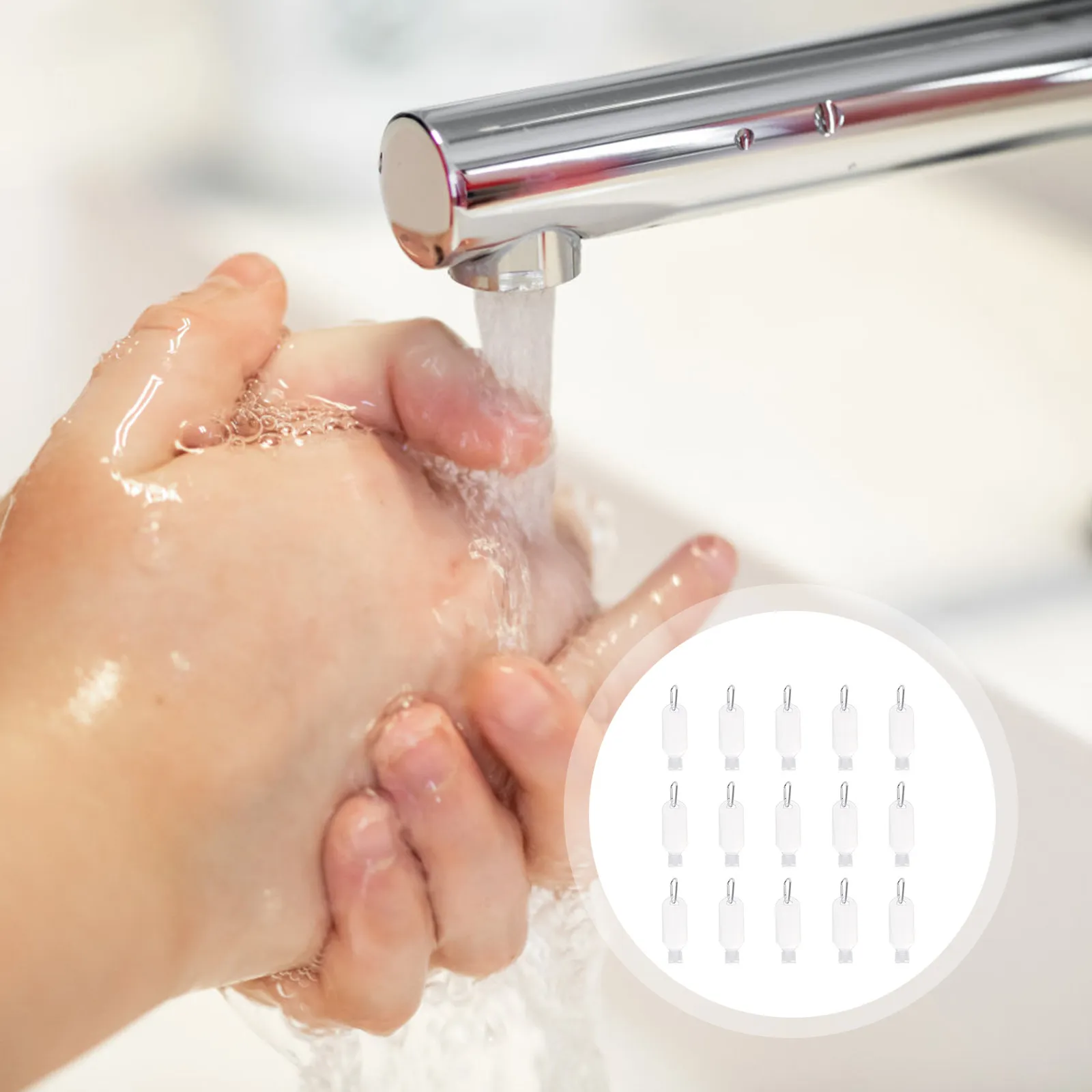 

Набор из 15 многоразовых дорожных флаконов по 50 мл с карабином для лосьона для рук, средства для умывания, геля для душа, шампуня (флаконы с дозатором)