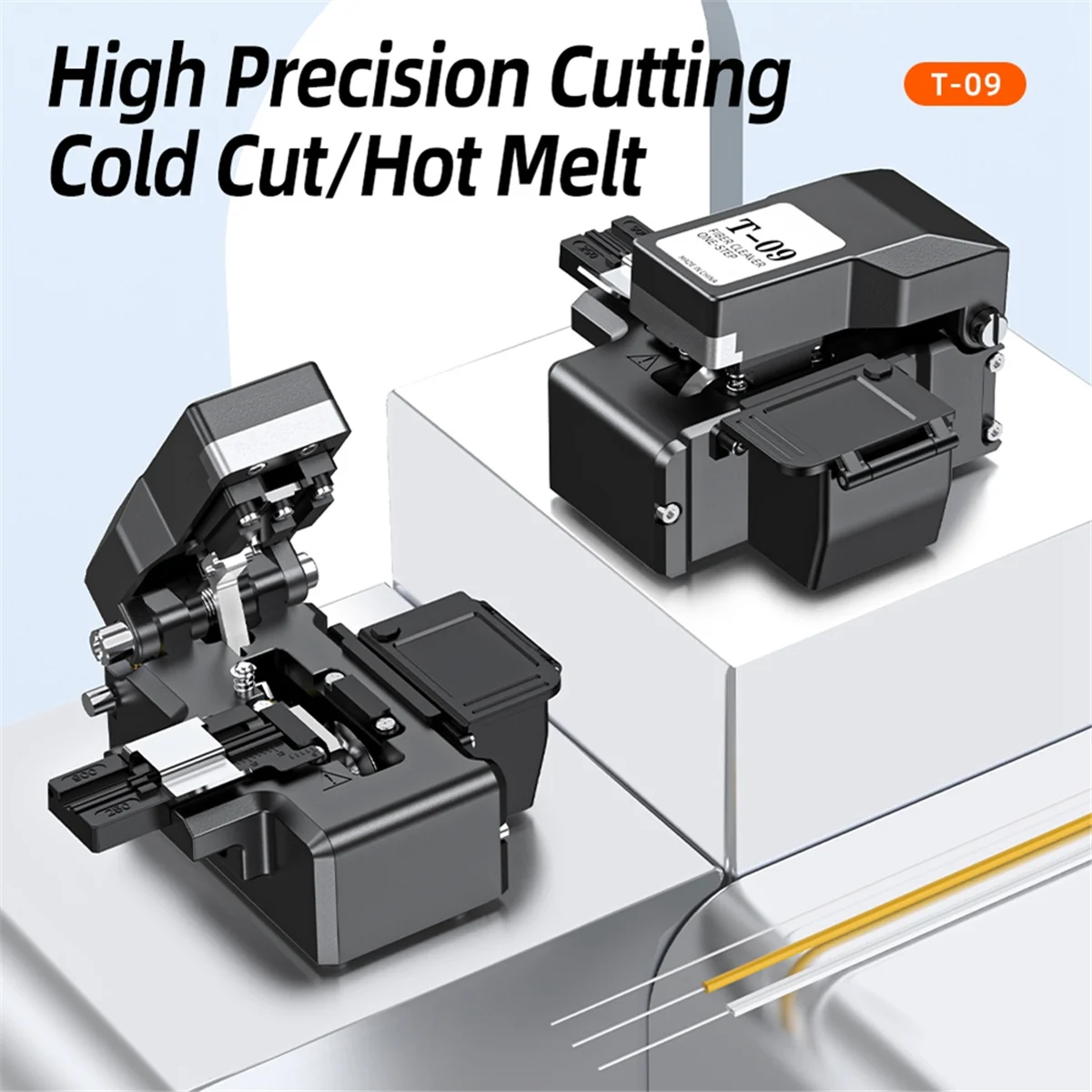 

【Летняя распродажа】Т-09, одношаговый, полностью автоматический скалыватель для оптоволокна + лезвие, сварочный аппарат для оптического волокна, резак для холодной резки, термоплавкий синий