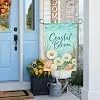 NGZ Coastal Bloom Daisies Garden Flag 12x18 Inch Linen Double Sided Flag for Beach llz