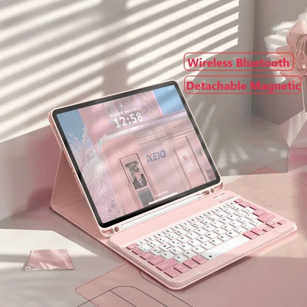 

Чехол с клавиатурой для Samsung Galaxy Tab S11 2025 X400 2025 S7 S8 S9 A8 A9 S10 FE X520 S6 Lite S6 T860, съемный магнитный чехол