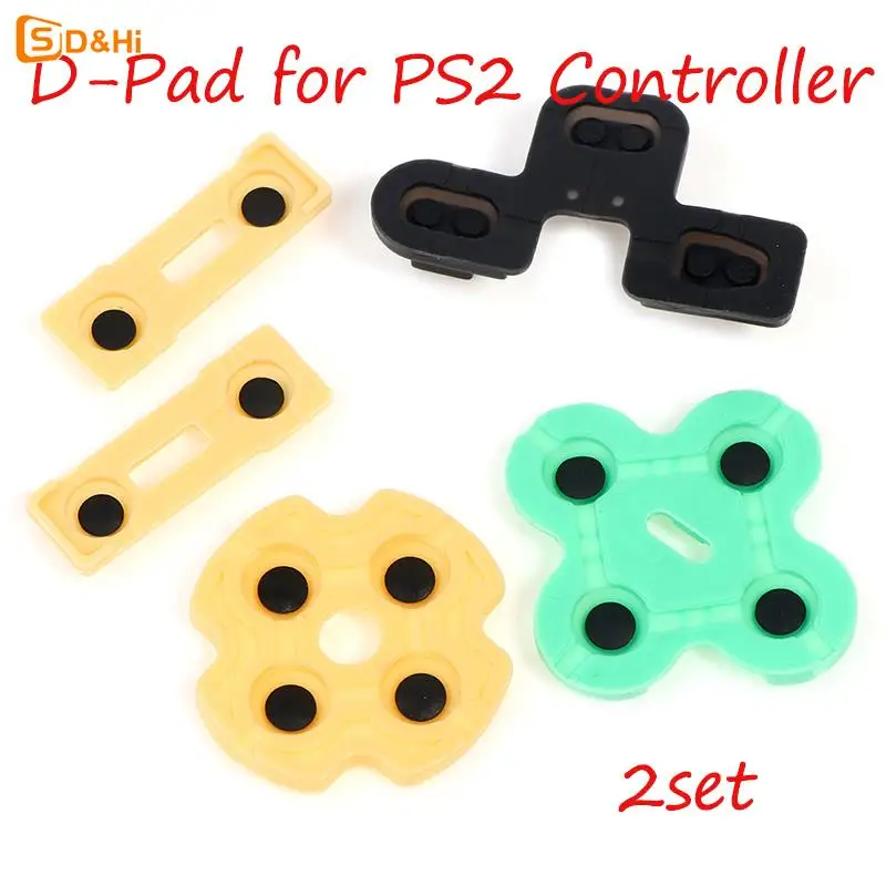 2set Conductive Rubber Contact Pad Button D-Pad for PS2 Controller