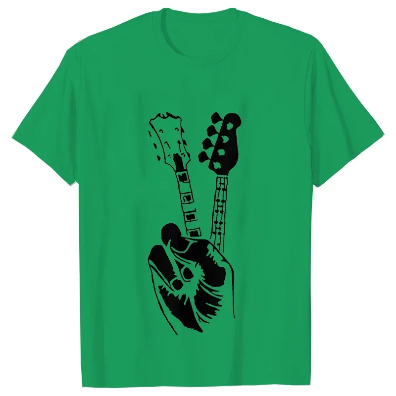 Funny Electric Bass Guitar Tee Shirts Graphic Tops Streetwear Short Sleeve Music Hip Hop Rock Musician Guitarist T-shirt Men