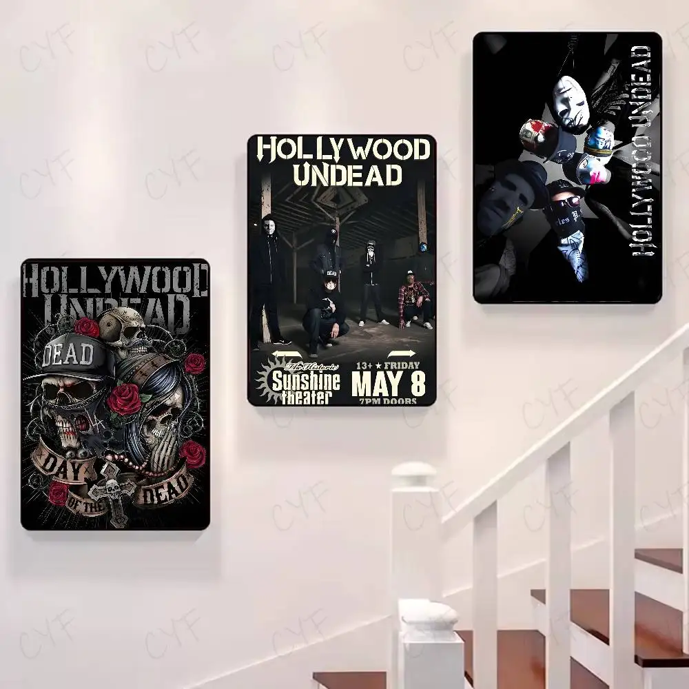 ملصق فرقة هوليوود أوندد جدار لاصق مقاوم للماء لغرفة المعيشة المنزلية وغرفة النوم والديكور الجمالي