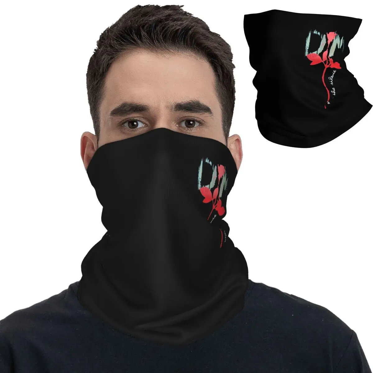 Depeche Cool Mode Bandana Neck Cover Printed Music Violator Balaclavas Face Scarf Warm Headband Riding Unisex Adult Windproof