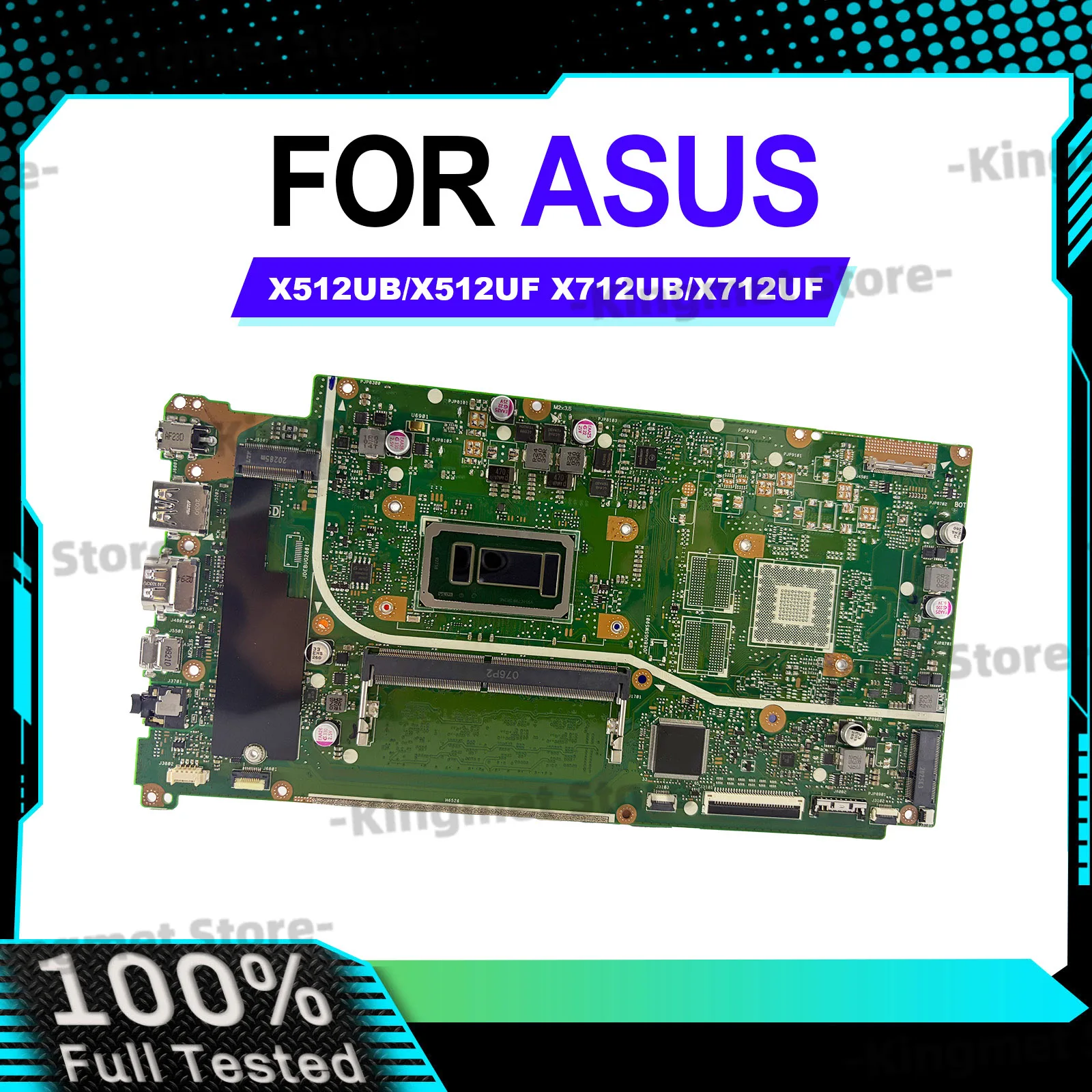 X512UB Laptop Motherboard For ASUS VivoBook F512U X512UB A512U X512U Y5100U X512UF V5000UA Mainboard With I3 I5 I7 CPU tests OK