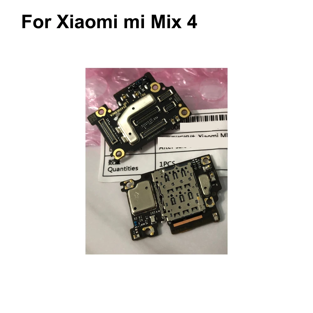 Tested Good MIC Microphone Board SIM Card Slot Tray Holder For Xiaomi Mi Mix 4 Phone Flex Cable Replacement For Xiaomi Mi Mix4