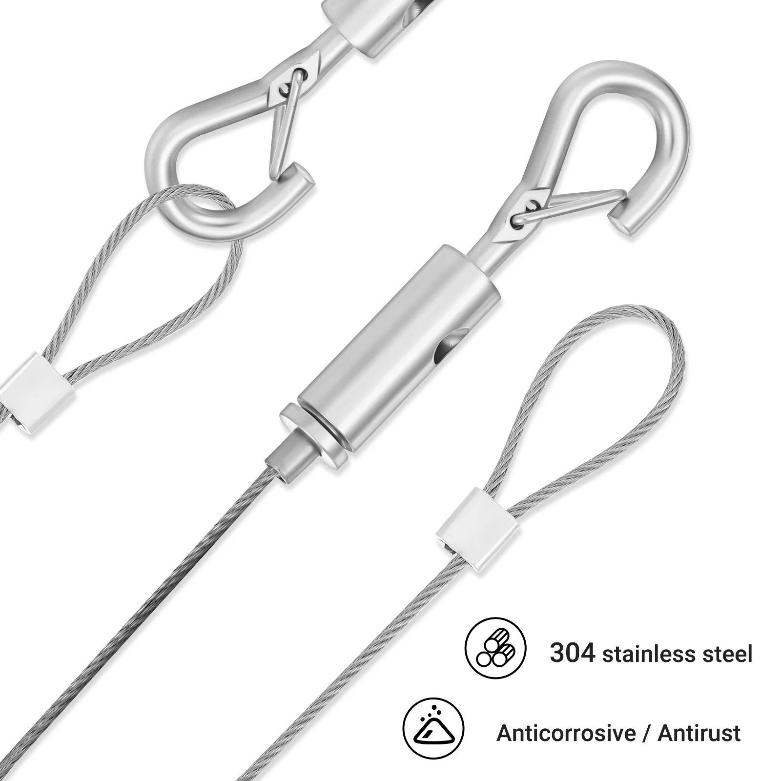 Stainless Steel Hanging Rope Wire Picture Tool Cord for Pictures Mirror Curtain