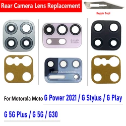 NEW Replacement For Moto G Power 2021 Stylus 5G Plus G30 Camera Glass Lens Back Rear Camera Glass Lens With Glue Sticker